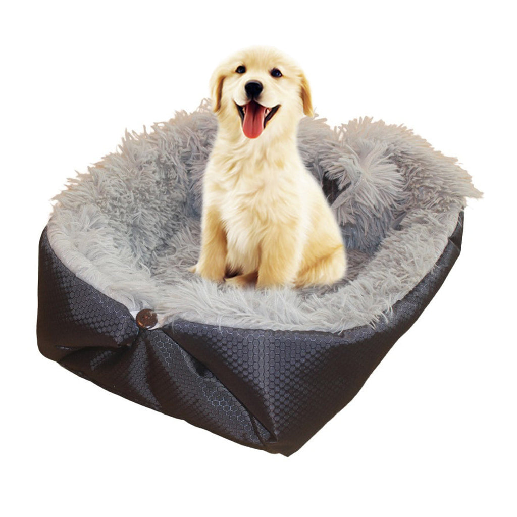 SOGA Cuccia Cuscino Nido 2 in 1 Nero – Morbido e Caldo per Cani e Gatti