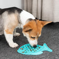Ciotola Leccatoio in Silicone a Forma di Pesce per Cani