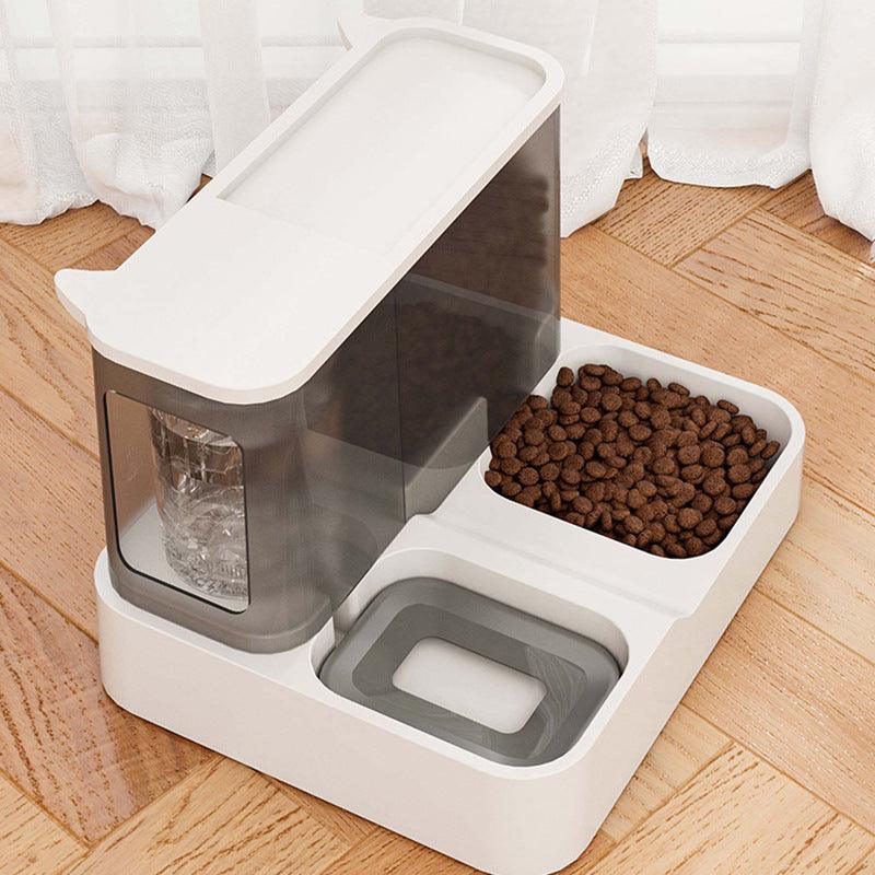 Mangiatoia Automatica per Gatti con Dispenser d'Acqua – Grande Capacità