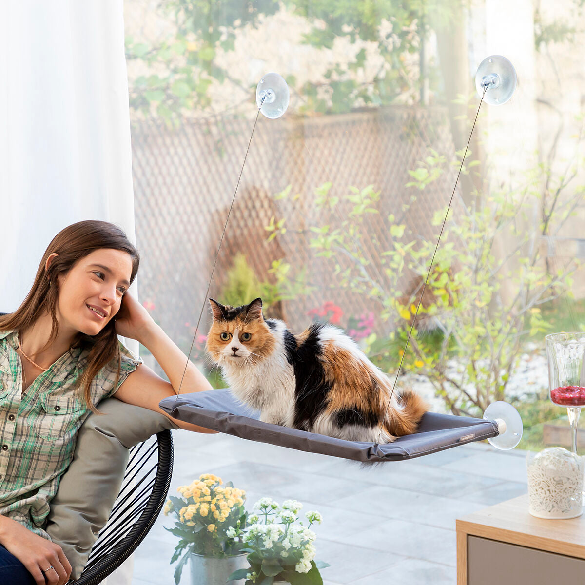 Amaca Pensile per Gatti Catlax InnovaGoods – Con Ventose per Finestre