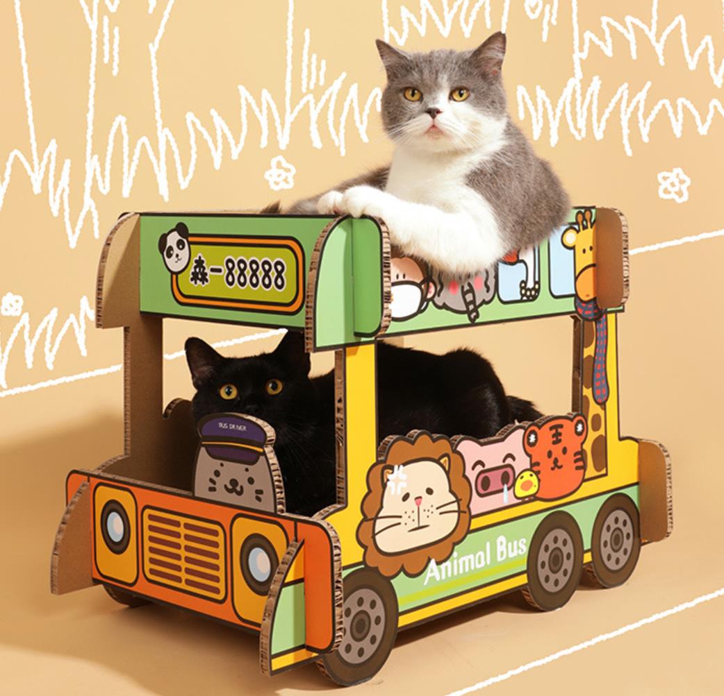 Tiragraffi Autobus Verde per Gatti – Animal Bus ispirato a Totoro